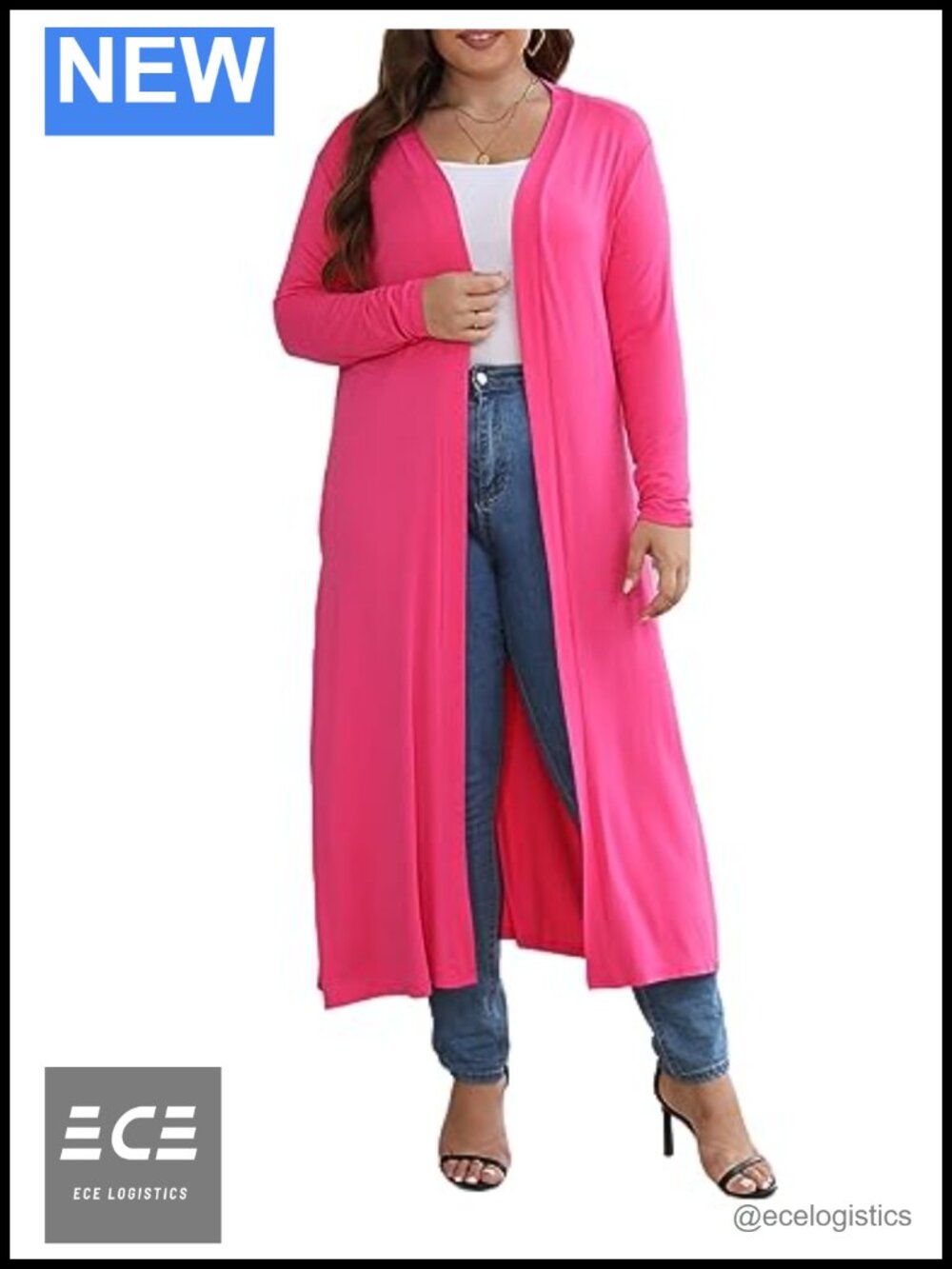 Plus Size Floor Length Open Front Cardigan Lightweight Long Sleeve Maxi Duster